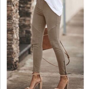 MOTO LEGGING-LATTE